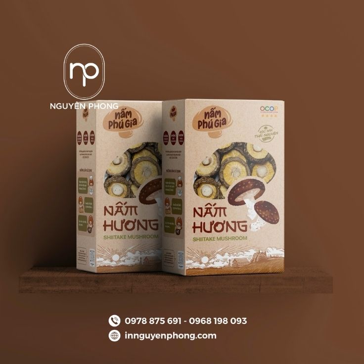 Mẫu hộp giấy đựng nấm 